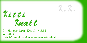 kitti knall business card